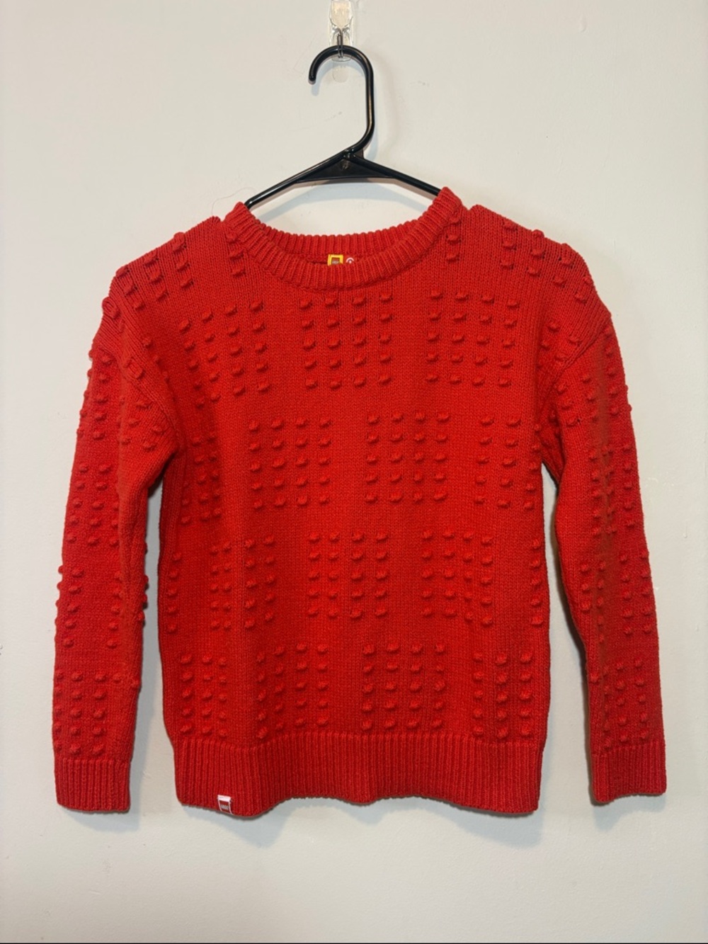 LEGO Collection Target Exclusive Youth Medium Bright Red Textured Block Sweater